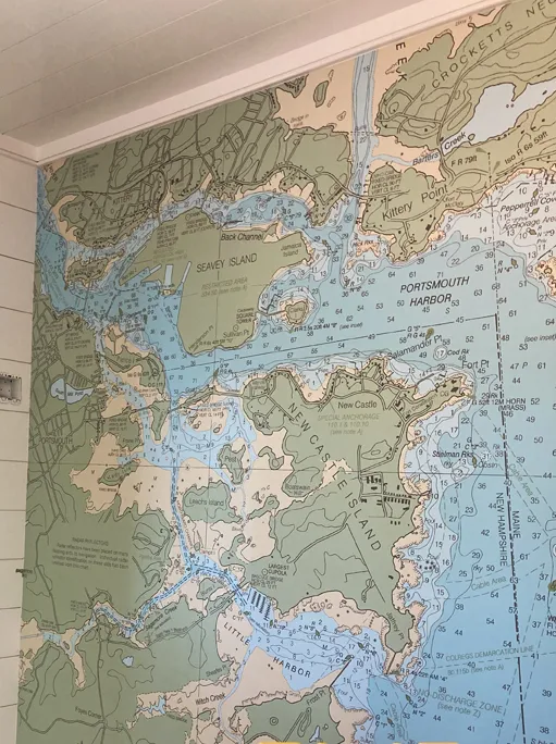 New Castle nautical map wallpaper