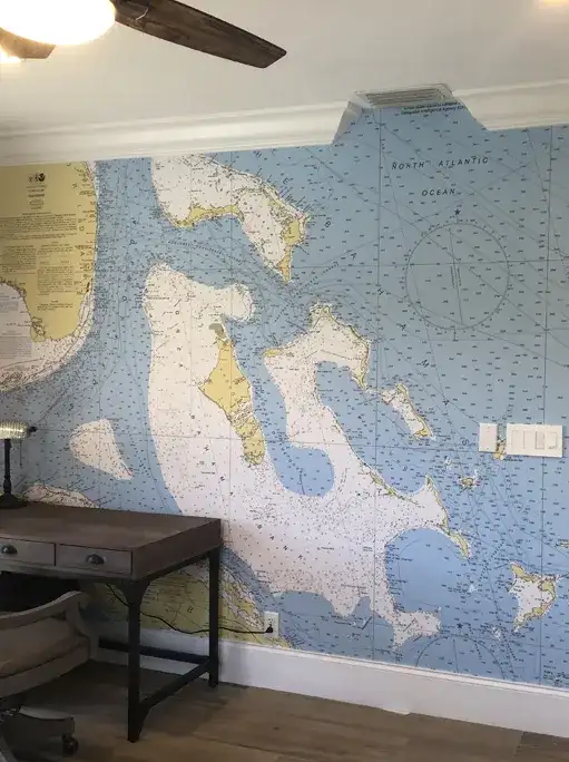 mural wall chart nautical