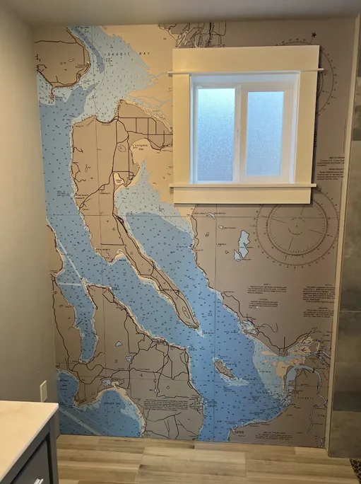 nautical map wallpaper
