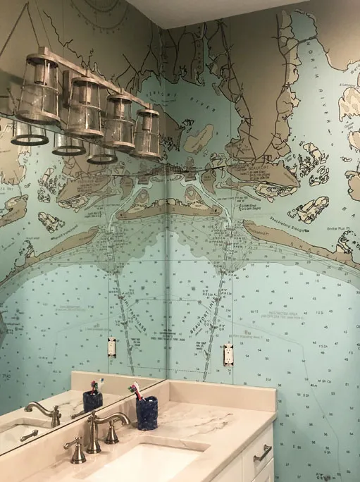 nautical chart wallpaper NC