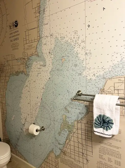 nautical map mural