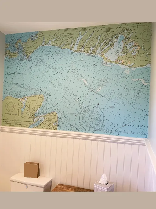 nautical map wallpaper